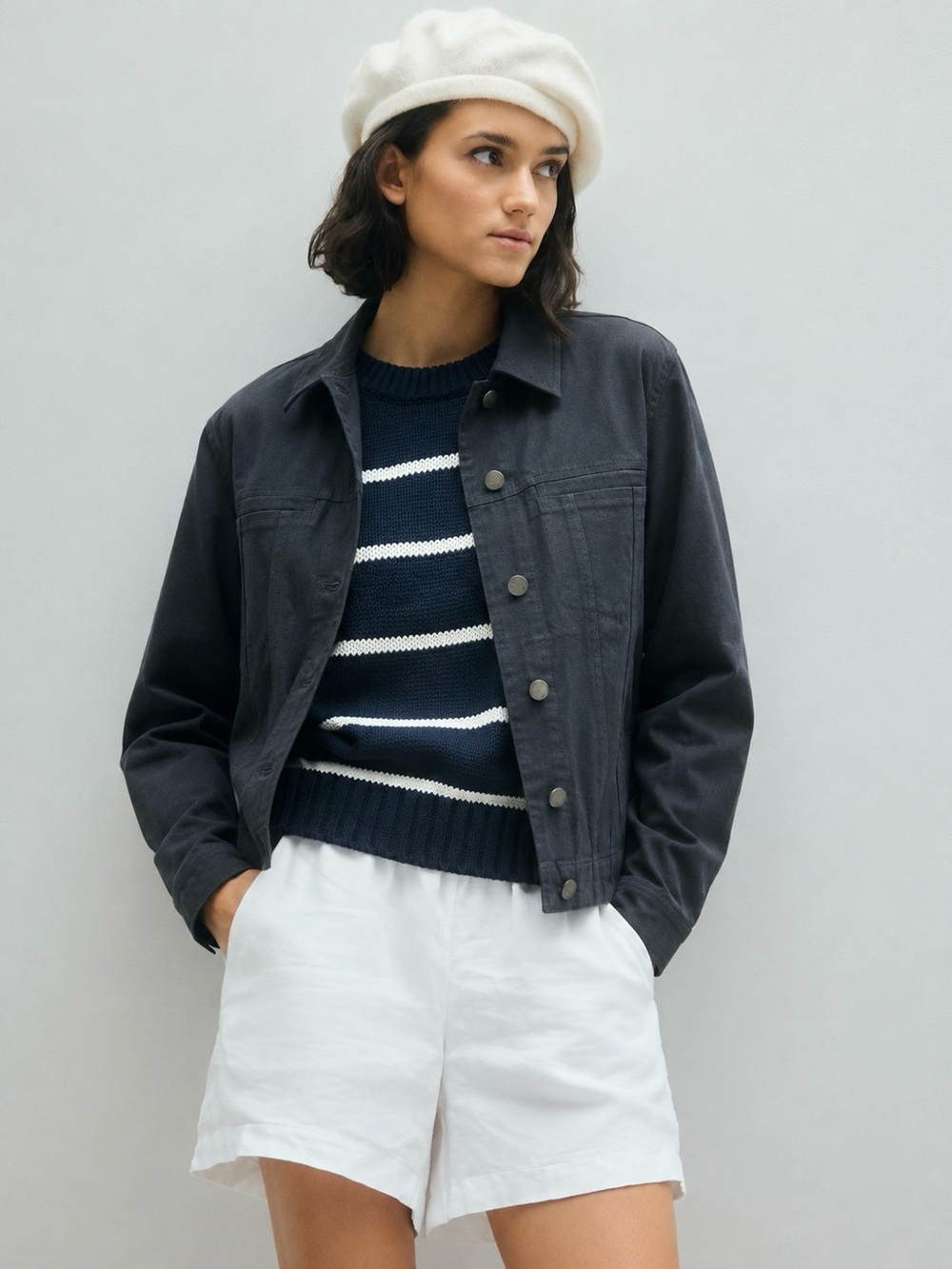 Pact | Organic Cotton Stretch Denim Jacket in Storm ~ New w/ Tags Small